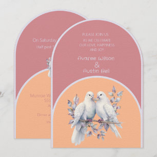 Invitation Portes anneaux Dusty rose Peach Fuzz Lavande Arron