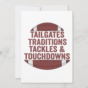 Invitation Portes arrière Traditions Plaques & Touchdowns Foo