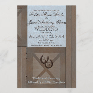Invitation Portes stables Mariage de grange