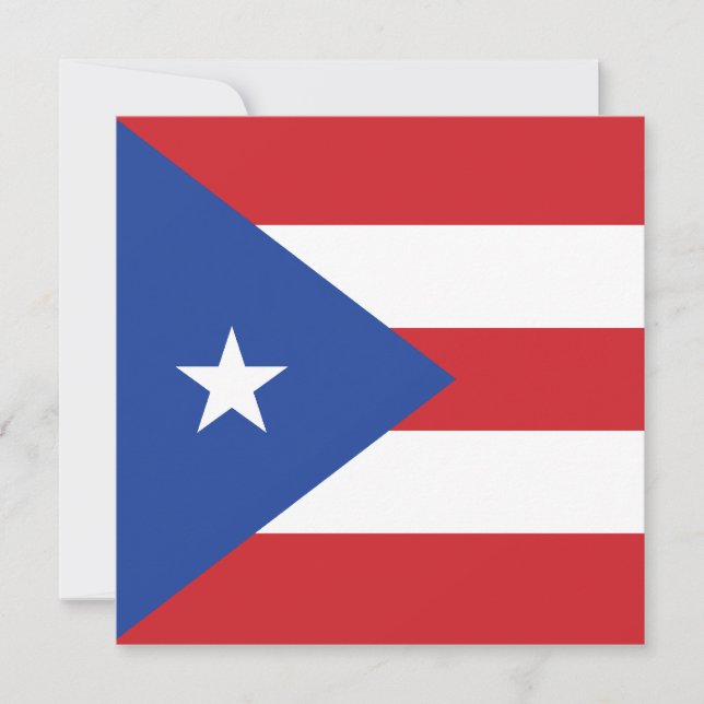 Invitation Porto Rico Flag (Devant)