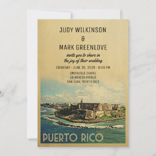 Invitation Porto Rico Vintage au milieu du siècle