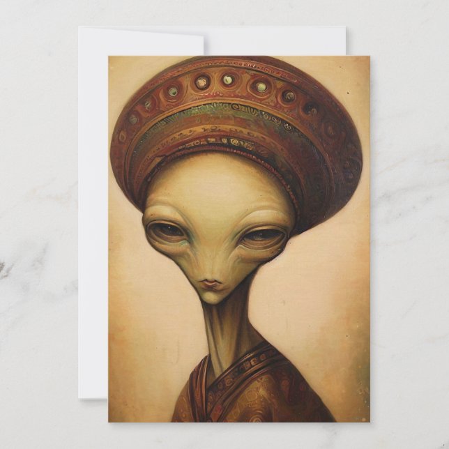 Invitation Portrait Alien antique (Devant)