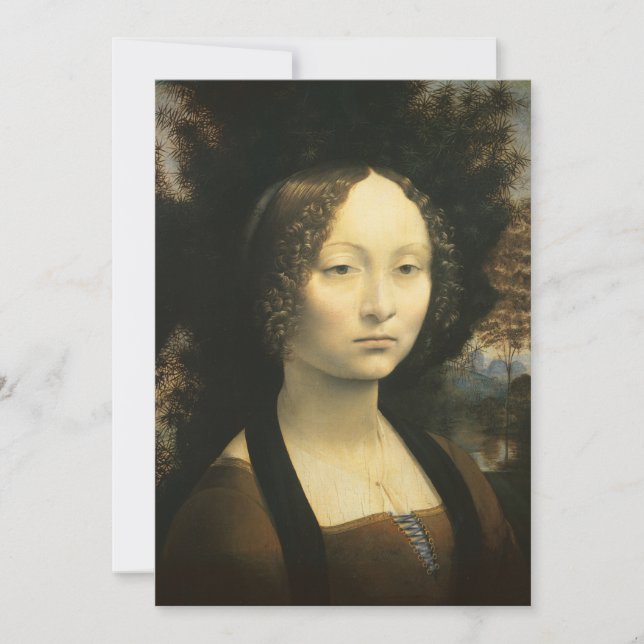 Invitation Portrait de Léonard de Vinci de Ginevra Benci (Devant)