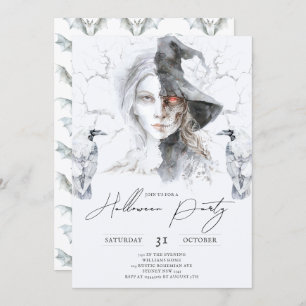 Invitation Portrait minimaliste Halloween Forrest
