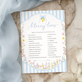 Invitation Posey Literary Loves Game