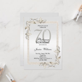 Invitation Posh 70e anniversaire Platinum