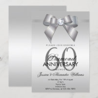 Posh Gem Bow & Ruban 60e Anniversaire de Mariage