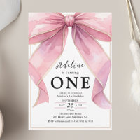 Posh Pink Coquette Bow 1er anniversaire