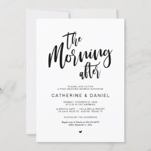 Invitation Post mariage Brunch, le lendemain matin