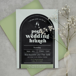 Invitation post-Mariage moderne à Brunch