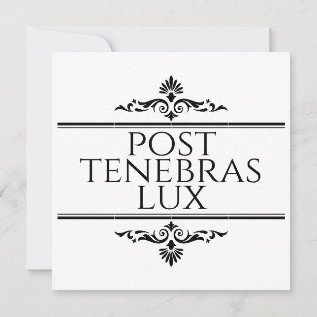 Invitation Post Tenebras Lux (Devant)