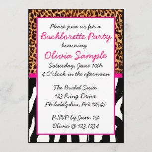 Invitation Poster de animal Bachlorette