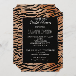 Invitation Poster de animal de tigre