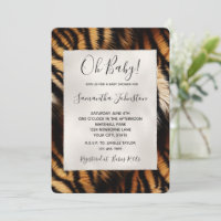 Poster de animal de tigre noir orange