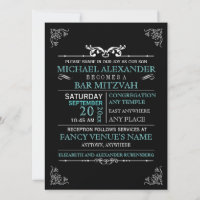 Poster de la typographie vintage Bar-Bat mitzvah