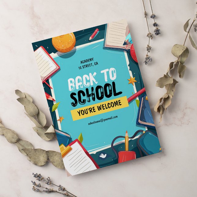 Invitation Poster de retour à l'école (Créateur téléchargé)