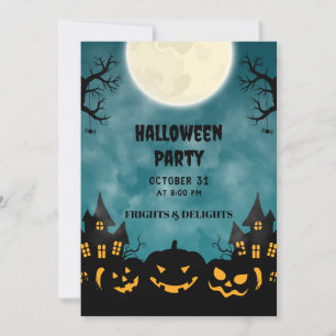 Invitation Poster d'invitation de la fête d'Halloween éffraya