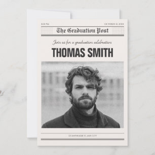 Invitation Poster minimaliste du journal