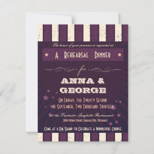 Invitation Poster rustique : Dîner de répétition de rêve d'au