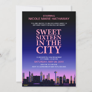 Invitation Poster sweet sixteen