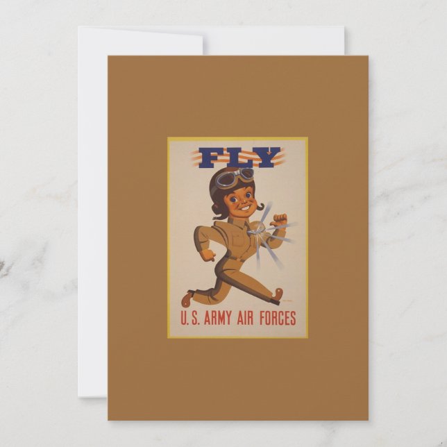 Invitation Poster vintage 2ème guerre mondiale (Devant)