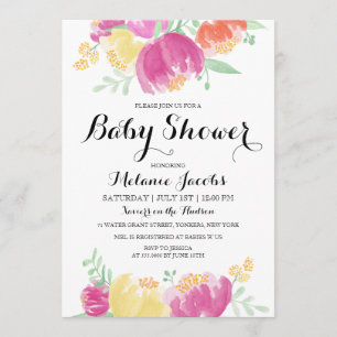 Invitation Posy Garden   Baby shower