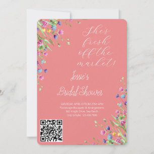 Invitation Pot de fleurs à l'aquarelle Fête de jardin de mari