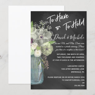 Invitation Pot Mason Craie / Après-Mariage