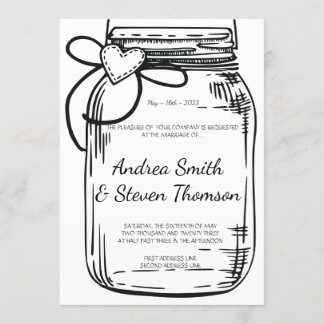 Invitation Pot Mason Suspendu