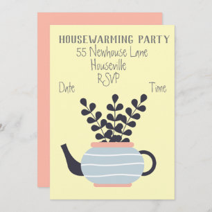 Invitation Pot pastel moderne plante Chambre chauffante