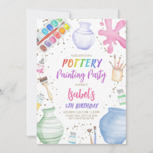 Invitation Poterie Art fête d'anniversaire