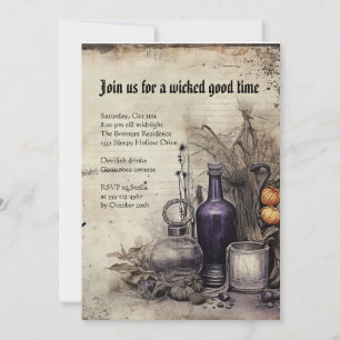 Invitation Potion victorienne pervers Vintage Halloween gothi