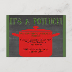Invitation Potluck Noël