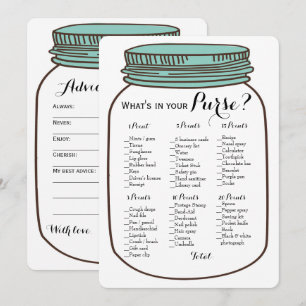 Invitation Pots Mason 2x Jeux de Mariage Pochette Vœux
