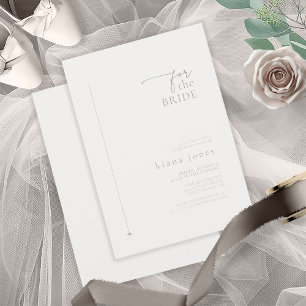 Invitation Poudre de Fête des mariées de Mariage neutre chic