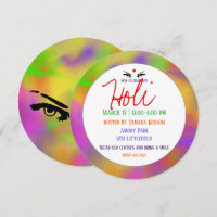 Poudre Holi et yeux