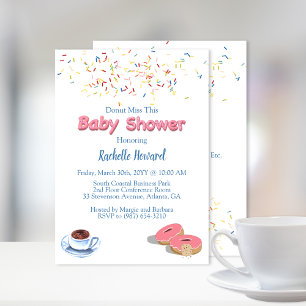 Invitation Poudres de Baby Shower Donut