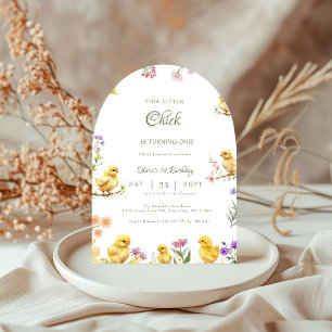 Invitation Poulet 1er anniversaire Ce poussin est un annivers