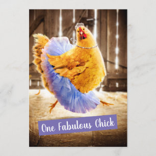 Invitation Poulet dans un tutu