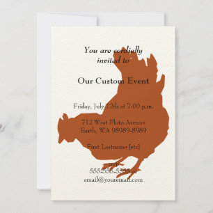 Invitation Poulet rouge