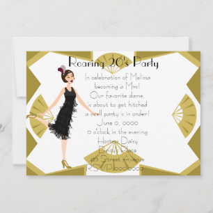 Invitation Poupée Art déco