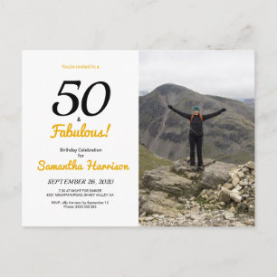 Invitation pour 50 ans d'anniversaire fabuleux