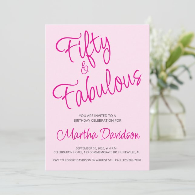Invitation pour 50 ans et Fabuleuse (Debout devant)