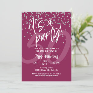 Invitation pour 50e anniversaire rose