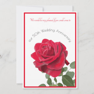 Invitation pour anniversaire de Rose Rouge ou autr