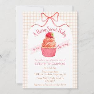 Invitation pour Baby Shower '014 Latte Marron Baie
