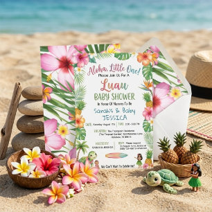 Invitation pour Baby Shower Aloha Little One Luau