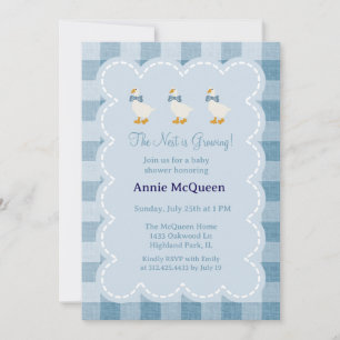 Invitation pour Baby Shower au thème d'un Canard e