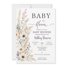 Invitation pour Baby Shower Baby in Bloom Wildflow
