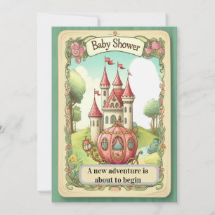 Invitation pour Baby Shower Château de Conte de Fé